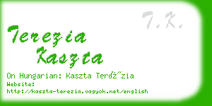 terezia kaszta business card